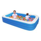 Piscina Inflable Azul De 305 X 183 X 56 Cm Con Bomba De Aire