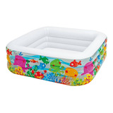 Piscina Inflable Cuadrada Intex Wet Set Collection 57471 Sea Aquarium De 159cm X 159cm X 50cm 340l Multicolor Caja