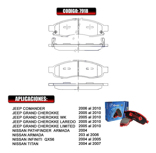 Pastillas De Freno Delantera  Jeep Grand Cherokee 2010 #7918 Foto 2