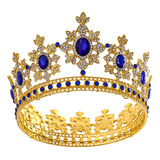 Tiaras Doradas De Queen King Crowns Con Corona Redonda Barro