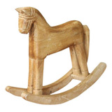 Qianyuu Cavalo De Balanço De Madeira Estilo Vintage,