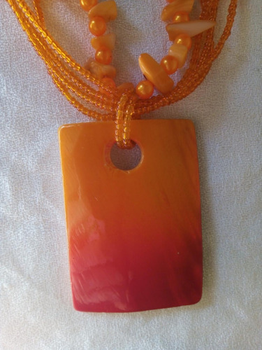 Collar Gargantilla Naranja - Impecable!