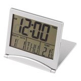 Reloj Digital De Viaje Despertador Pantalla Lcd 03-dbrd004 Color Gris