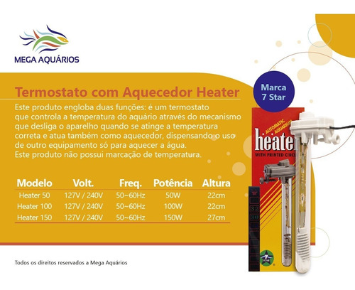 Termostato Aquecedor Heater 100w 220v+ Termômetro Digital Ad