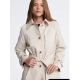 Calvin Klein Impermeable Piloto Trench Talle Small Beige