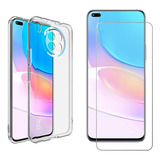 Funda Goma Estuche + Vidrio  Para  Huawei Nova 8i