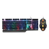 Mouse Y Teclado Gamer Weibo Wb-550 Rgb Sensacion Mecanica