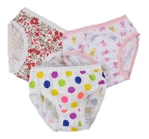 12 Pantys Para Niña Algodón Licrado Talla 10-12 