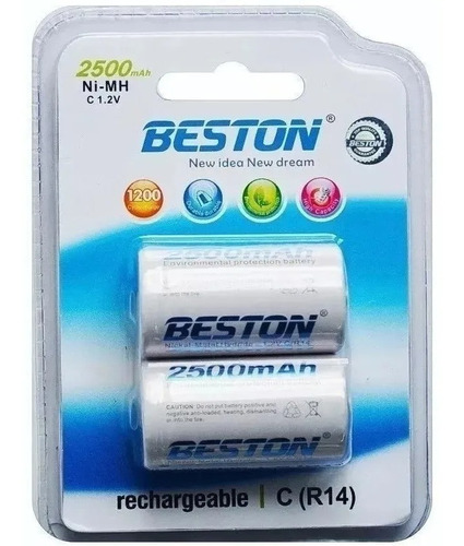 Bateria Recargable Beston Tipo C  R14