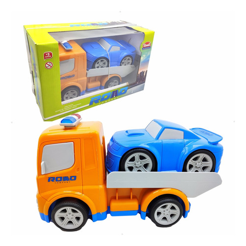 Brinquedo Caminhão Guincho Brinde Carrinho Esportivo Meninos