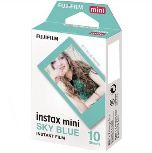 Filme Fujifilm Instax Sky Blue Com 10 Fotos