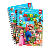 Cuaderno Super Mario Bros & Luigi Peach Para Pintar Y Jugar