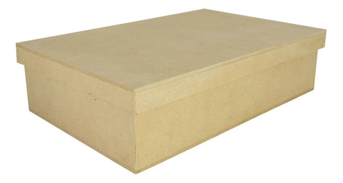 Caixa Retangular Tampa Sapato 22x17x7 Mdf Madeira