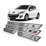 Zocalos Metalicos 4 Piezas Para Peugeot Auto Tuning