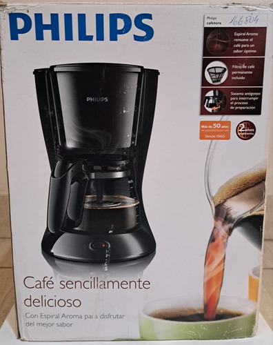 Cafetera Eléctrica Philips Hd7447/20/b Negra