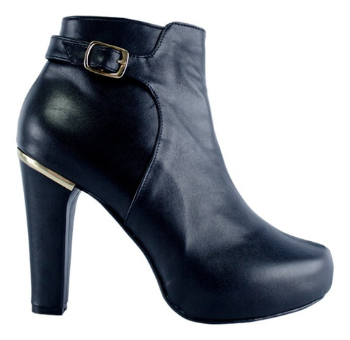 Botín Zapatos Color Negro Para Dama Marca Palizzio M1113