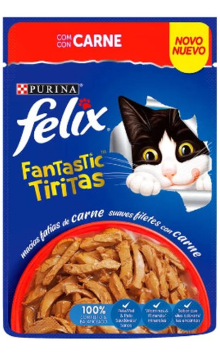 Sachet Felix Fantastic Tiritas Carne 15 Un.