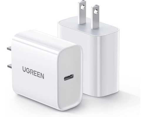 Cargador 2 Pack Carga Rápida 20w Para iPhone 12 Ugreen Usb C