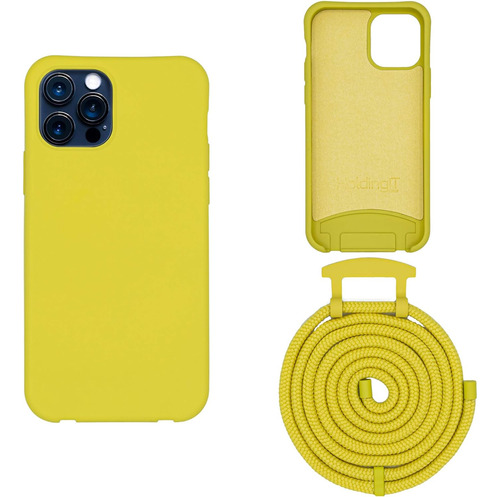 Funda Para iPhone 7/8/se - Amarilla Con Correa