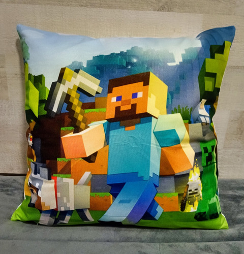 Cojín Felpa 45x45 Cm De Minecraft Extra Suave 