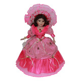 40cm Cerámica Lady Doll Rosa Coleccionables