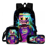 Kit De Mochila Escolar De Gran Capacidad Dj Marshmel