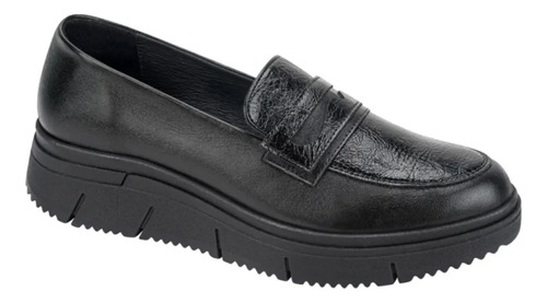 Zapato Mocasin Confrot De Dama Manet 1301 En Negro