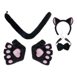 Set De Pajarita Con Forma De Orejas De Gato, Patas Y Cola, S