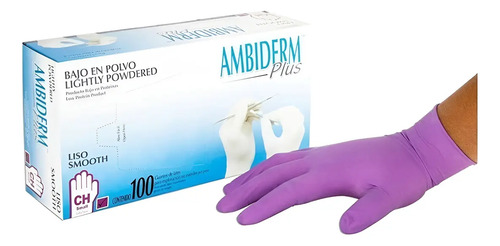 Guante De Látex Morado Ambiderm