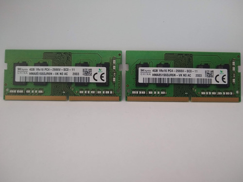 Memoria Ram Sk Hynix Pc4-2666, 2 Módulos De 4gb