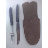 Set Cuchillo Y Tenedor Con Estuche Mango Baquelita