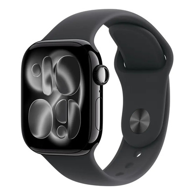 Apple Watch Series 11 GPS + Cellular • Caja de aluminio negro azabache de 42 mm • Correa deportiva negra – M\u002FL - Distribuidor Autorizado | Meses sin interés