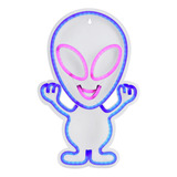 Lámpara Decorativa Led Alien Neon Alimentada Por Usb Con Luz