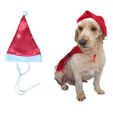 10 Gorro De Natal Pet Para Banho E Tosa - Tamanho M