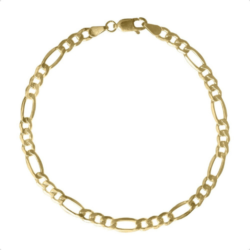 Pulsera Figaro Esclava Oro 10k Italiano 18cm - 4.5mm 