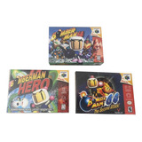 3 Cajas Custom De Juegos Bomberman Nintendo 64 (solo Cajas)