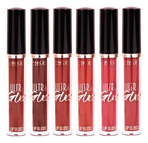 6 Lip Gloss Ultra Cs2744 Pink 21 Atacado