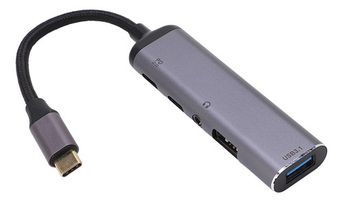 Puerto De Audífonos Usb C Hub 5 En 1 Usb3.0 Usb2.0 Tipo C