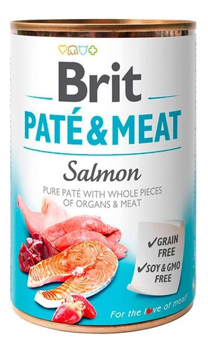 6 Lata Brit Care Paté & Meat Salmon De 400 Gm. Envio Gratis
