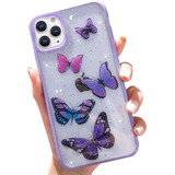 Funda Para iPhone 11 Pro - Transparente Con Mariposas