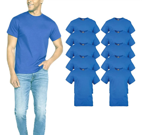 Playeras Cómodas Gildan Pack De 10 Camisetas Originales 100%