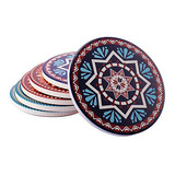 Coasters For Drinks, Absorbent Mandala Ceramic Coasters With