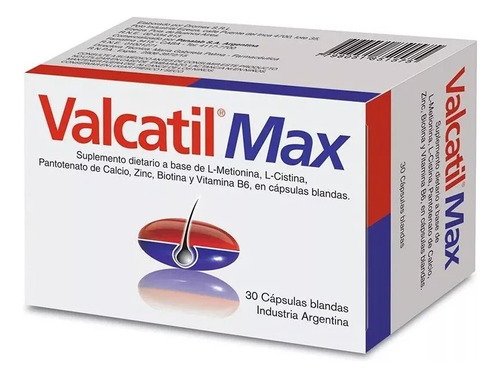 Valcatil Max Para Caída Del Pelo X 30 Cápsulas Blandas