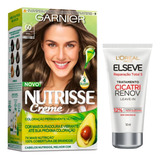 Kit Garnier Nutrisse Tinta Cabelo Cor Louro + Elseve Creme