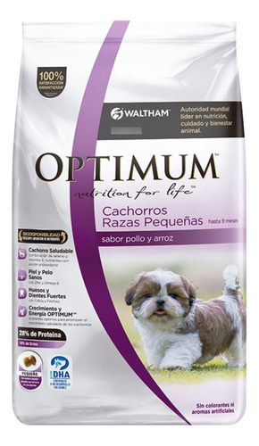 Alimento Optimum Cachorro Raza Pequeña X 15 Kg