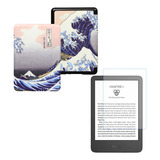 Case Protetora Estampada Para Kindle 11th C2v2l3 + Vidro 9h