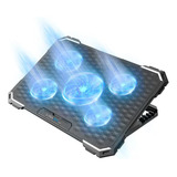 Base Cooler 5 Ventiladores Enfriador Notebook Luz 2 Usb Linkon