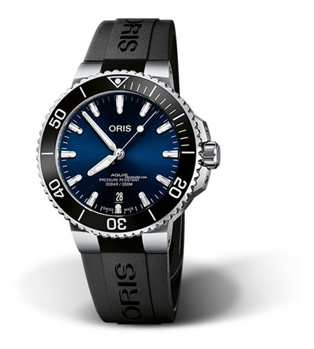 Reloj Oris Aquis Date Azul Original Automático Para Hombre