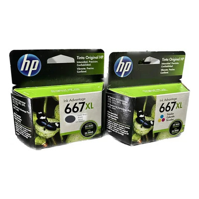 Kit 2 Cartuchos Tinta Hp 667xl Negro Y Tricolor | Envío gratis