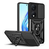 For Honor X7b Slide Cover Rugged Stand Hard Shockproof Case